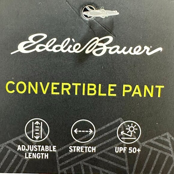 Eddie Bauer Women's Convertible Pant Size 16 Black Adjustable Length UPF 50+ NEW - Picture 6 of 15